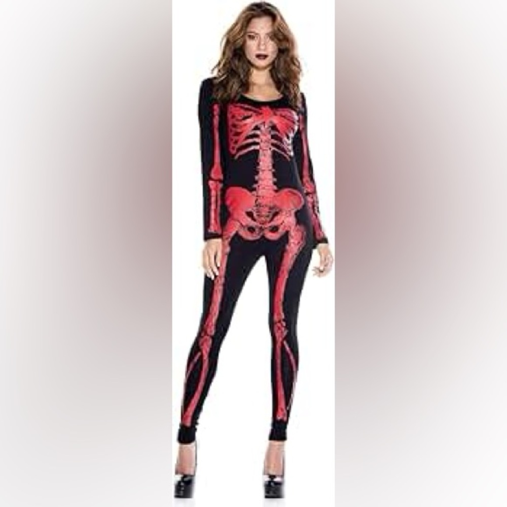 Red Skeleton Bodysuit